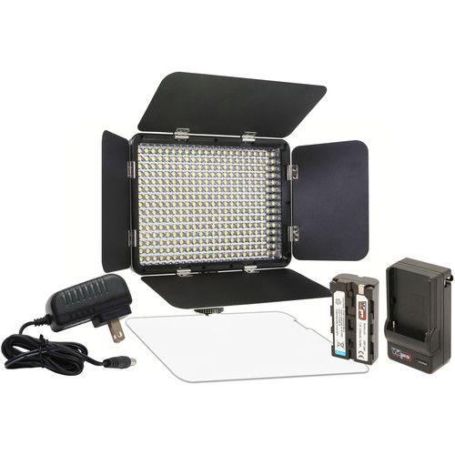  Vidpro LED-330X Variable Color On-Camera LED Light Kit with Soft-Sided Case