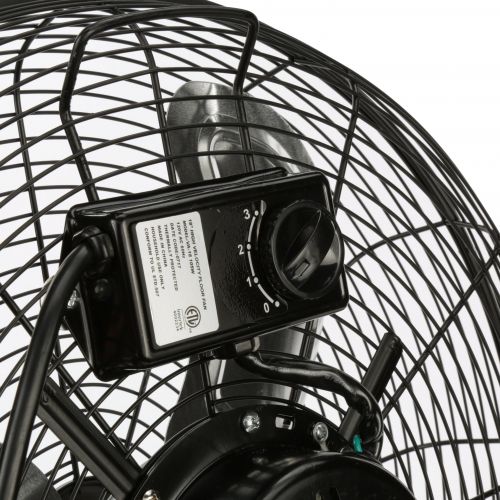  Vie Air 18 High Velocity Floor 3-Speed Fan, Black