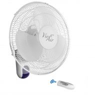 Vie Air 16 inch Plastic Wall Fan with Remote Control in White