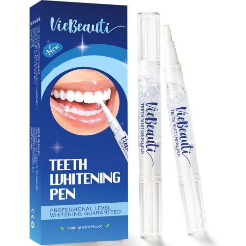  Viebeauti Teeth Whitening Pen(2 Pack), Safe 35% Carbamide Peroxide Gel, 20+ Uses, Effective, Painless, No Sensitivity, Travel-Friendly, Easy to Use, Beautiful White Smile, Natural Mint Flavo