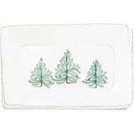 Vietri Lastra Holiday Small Rectangular Tray, Ceramic Artisan Serving Platter, Table Decor