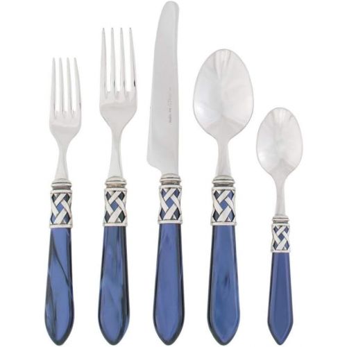  VIETRI Vietri ALD-9800B Aladdin Antique Flatware Place Set, Blue