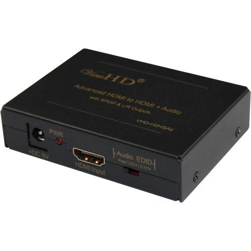  [아마존베스트]ViewHD HDMI Audio Extractor | Toslink Optical Digital Audio Output | Analog RCA L/R Stereo Output | HDMI v1.3 1080P 3D | Model: VHD-H2HSAs