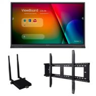 ViewSonic 4K Touch Enabled ViewBoard Smart Display with Wi-Fi Adapter and Fixed Wall Mount (75