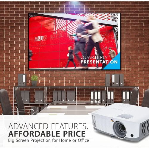  ViewSonic 3800 Lumens SVGA High Brightness Projector for Home and Office with HDMI Vertical Keystone (PA503S) White/gray