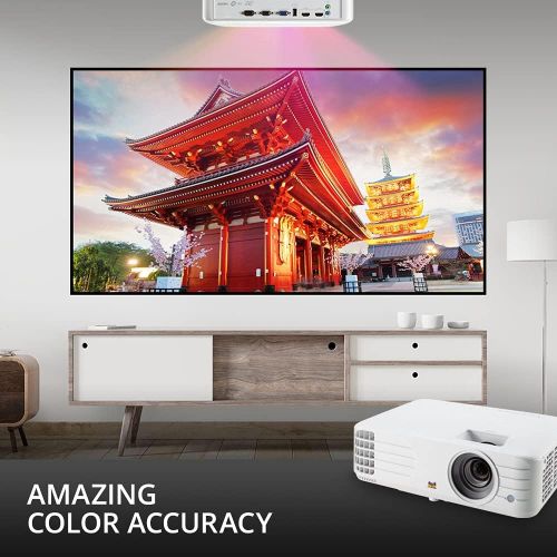  ViewSonic 1080p Projector, 3500 Lumens, Supercolor, Vertical Lens Shift, Dual HDMI, Enjoy Sports and Netflix Streaming with Dongle (PX701HD)