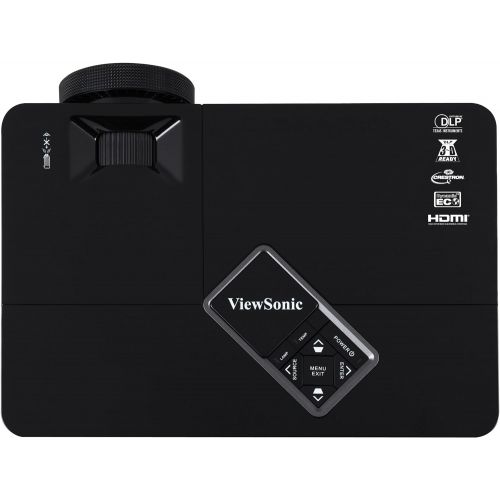  ViewSonic PJD6345 XGA 1024x768 DLP Projector with LAN Control, Wired and Wireless LAN Display (Black)