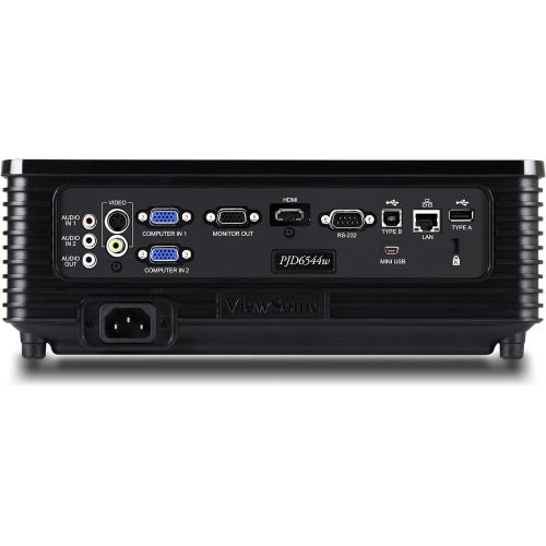  ViewSonic PJD6544W WXGA 1280x800 DLP Projector with LAN Control, Wired and Wireless LAN Display (Black)