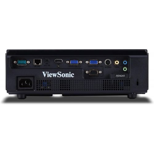  ViewSonic PJD6245 XGA DLP Projector with 1024 x 768 Resolution, 3000 ANSI Lumens, 15000:1 Contrast Ratio, LAN Control, HDMI and 3D Blu-Ray Ready (Black)