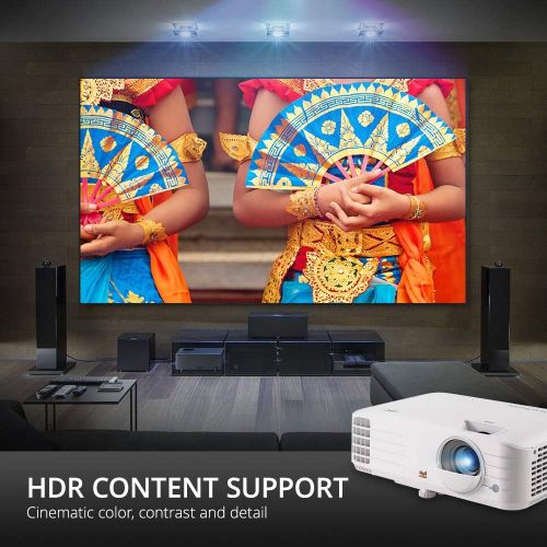  ViewSonic PX701-4K 4K UHD 3200 Lumens 240Hz 4.2ms Home Theater Projector with HDR, Auto Keystone, Dual HDMI, Sports and Netflix Streaming with Dongle on up to 300 Screen