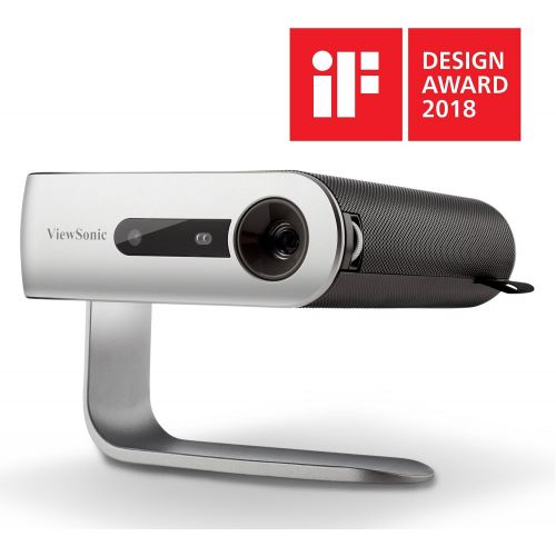  [아마존베스트]Viewsonic M1 Portable LED Projector (WVGA, 250 Lumens, HDMI, USB, USB-C, SD Card Reader, 3 Watt Speaker) Silver