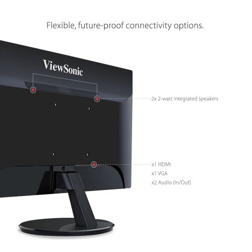  ViewSonic VA2759-SMH 27 Inch IPS 1080p Frameless LED Monitor with HDMI and VGA Inputs,Black