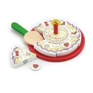 Viga BIRTHDAY CAKE Wooden Food Toy Set Kids Kitchen Pretend Role Play Dessert