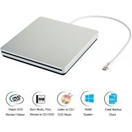[아마존 핫딜]  [아마존핫딜]VikTck USB-C Superdrive External DVD/CD Reader and DVD/CD Burner for Apple--MacBook Air/Pro/iMac/Mini/MacBook Pro/ASUS /ASUS/DELL Latitude with USB-C Port Plug and Play(Silver)