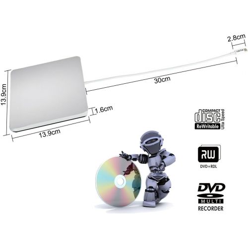  [아마존 핫딜]  [아마존핫딜]VikTck USB-C Superdrive External DVD/CD Reader and DVD/CD Burner for Apple--MacBook Air/Pro/iMac/Mini/MacBook Pro/ASUS /ASUS/DELL Latitude with USB-C Port Plug and Play(Silver)