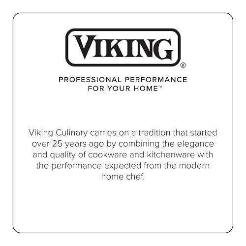  Viking Culinary 304 Stainless Steel Kitchen Utensil Set, Ergonomic Stay-Cool Handles, Dishwasher Safe, Silver, 8 Piece