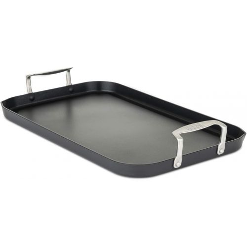  [아마존베스트]Viking Culinary Hard Anodized Double Burner Nonstick Griddle, 18 Inch by 11 Inch, Gray