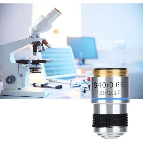  [아마존베스트]Vikye Microscope Lenses, 40X 160/0.17 Achromatic Lens for 185 Biological Microscope