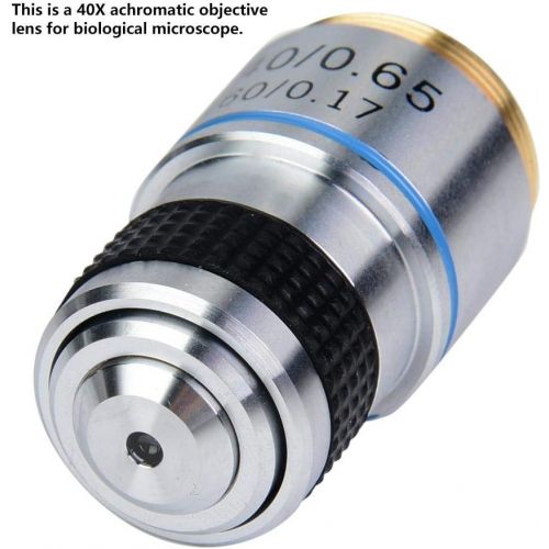  [아마존베스트]Vikye Microscope Lenses, 40X 160/0.17 Achromatic Lens for 185 Biological Microscope