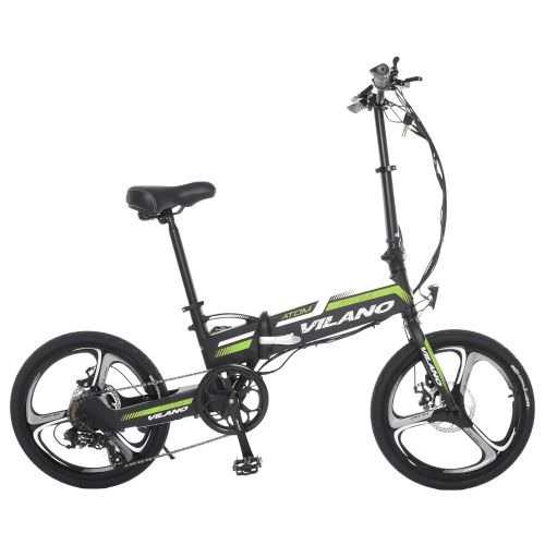  Vilano Atom Electric Folding Bike, 20-Inch Mag Wheels