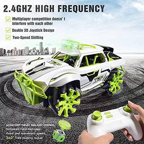  VillaCool Drift Stunt Remote Control Car - Speed Dual Mode Switch 4WD High Speed Drift Stunt Truck,All Terrains Electric Toy Off Road RC Vehicle, Toys for 6 7 8 9 - 16 Year Old Boys Birthday