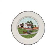 Villeroy & Boch 10-2337-2642 Design Naif Salad Plate #1-Going to Market, 8.25 in, White/Colorful