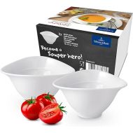 Villeroy & Boch Vapiano Soup Bowl Set, 2 Pieces, Premium Porcelain, White