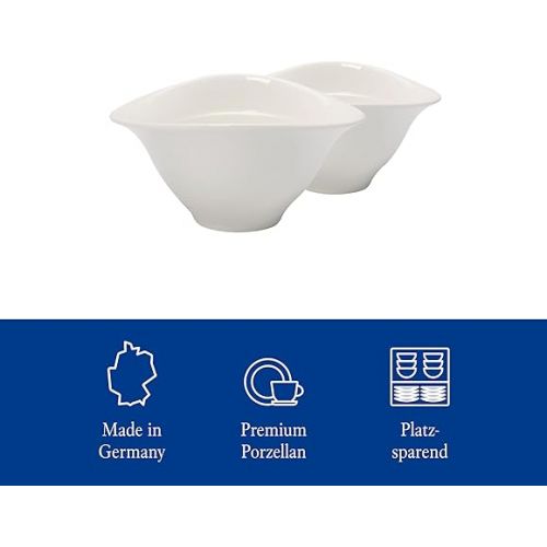  Villeroy & Boch Vapiano Soup Bowl Set, 2 Pieces, Premium Porcelain, White