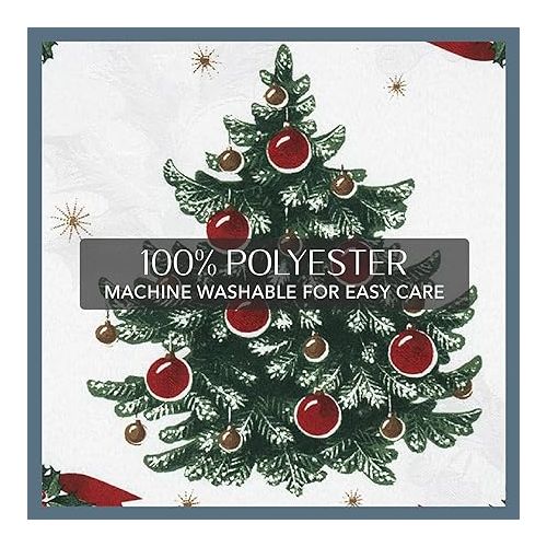  Elrene Home Fashions Villeroy & Boch Toy's Delight Christmas Fabric Tablecloth, Holiday Table Decor, 60