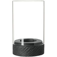 Villeroy & Boch - Manufacture Rock Home Hurricane lamp Size S, 8 x 8 x 13 cm, Black