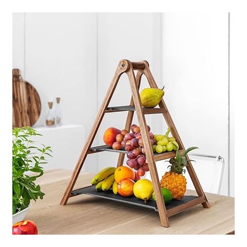  Villeroy & Boch Artesano Original 3 Tier Tray Stand, Brown