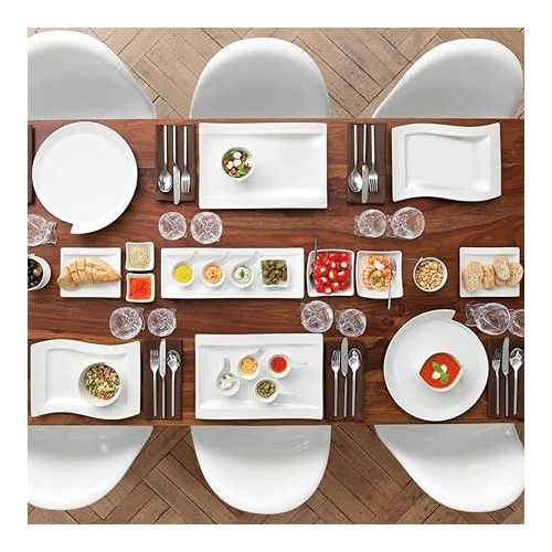  Villeroy & Boch NewWave Set of 4 Appetizer Plates,White, Large