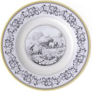 Villeroy & Boch Audun Ferme Dinner Plate, 10.5 in, White/Gray/Yellow