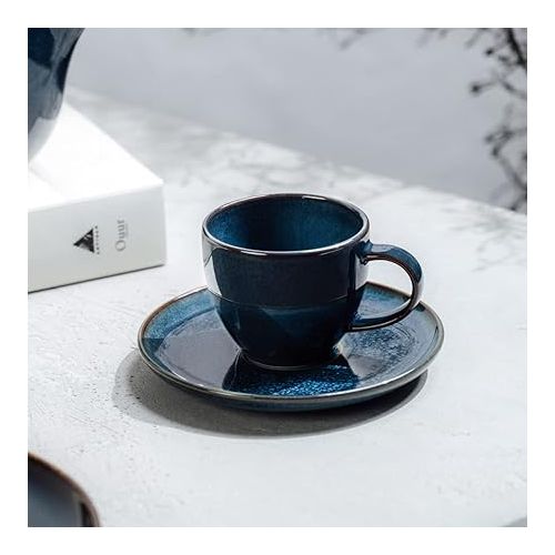  like. by Villeroy & Boch - Crafted Denim espresso cup, porcelain cup blue, capacity 60 ml