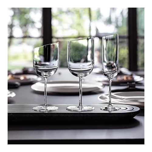  Villeroy & Boch New Moon Set, 4 Pieces, Elegant, Modern Sloping Champagne, Crystal Glass, Transparent, Dishwasher Safe,170 Milliliters