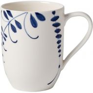 Villeroy & Boch Porcelain Old Luxembourg Brindille Mug, 1 Count (Pack of 1), White/Blue