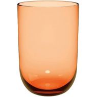 Villeroy & Boch - Like Apricot long drink glass set 2 pces, coloured glass orange, capacity 385 ml