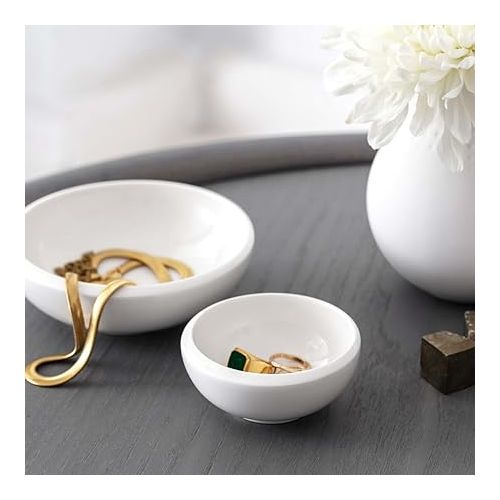  Villeroy & Boch NewMoon, Small Bowl for Delicious Dips and Finger Food, Premium Porcelain, White, Dishwasher Safe, 8,5X8,5X3,5CM