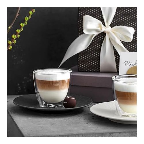  Villeroy & Boch Manufacture Rock Blanc Tea/Coffee Cup Saucer, 6.5 in, Premium Porcelain, White