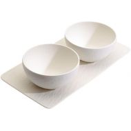 Villeroy & Boch Manufacture Rock Blanc 3-Piece Condiment Set Bowl, White