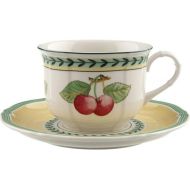 Villeroy & Boch French Garden Fleurence Breakfast/Cream Soup Cup Saucer, 6.5 in, White/Multicolored