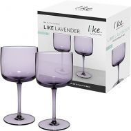 Villeroy & Boch - Like Lavender Wine Goblet 2-PCE Set, Lavender Coloured Glass, 8.5 x 17 cm