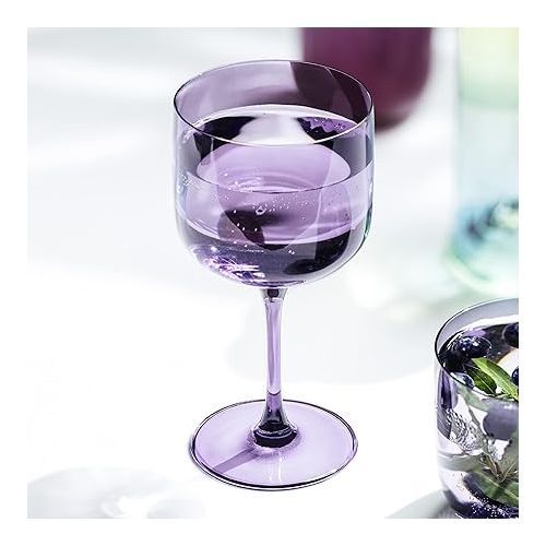  Villeroy & Boch - Like Lavender Wine Goblet 2-PCE Set, Lavender Coloured Glass, 8.5 x 17 cm