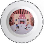 Villeroy & Boch Design Naif Rim Soup #5-Plowing, 9 in, White/Colorful