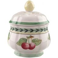 Villeroy & Boch French Garden Fleurence Covered Sugar, 6.75 oz, White/Multicolored