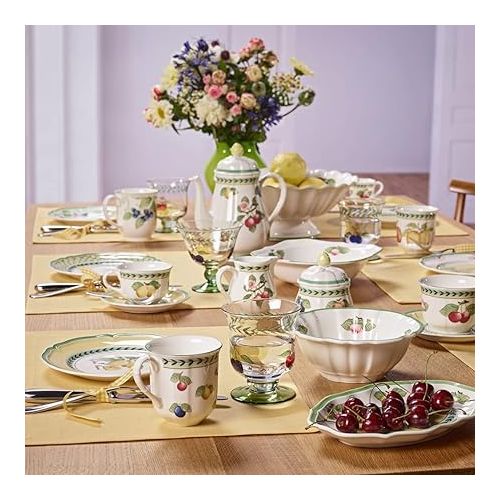  Villeroy & Boch French Garden Fleurence Covered Sugar, 6.75 oz, White/Multicolored