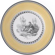 Villeroy & Boch Audun Chasse Salad Plate, 8.5 in, White/Gray/Yellow