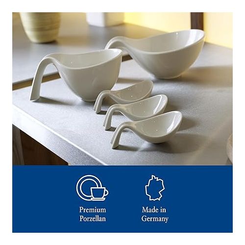  Villeroy & Boch Flow Salad Bowl with Handle, 20.25 oz, White