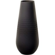 Villeroy & Boch Collier Noir Tall Vase : Carre, 4.5 in, Black