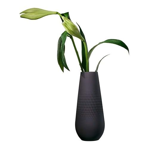  Villeroy & Boch Collier Noir Tall Vase : Carre, 4.5 in, Black